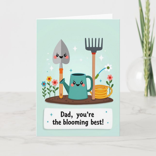 Sweet Fathers Day Garden Card (Front)