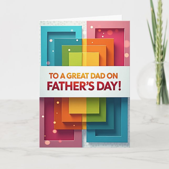 Sweet Fathers Day Geometry Card (Front)