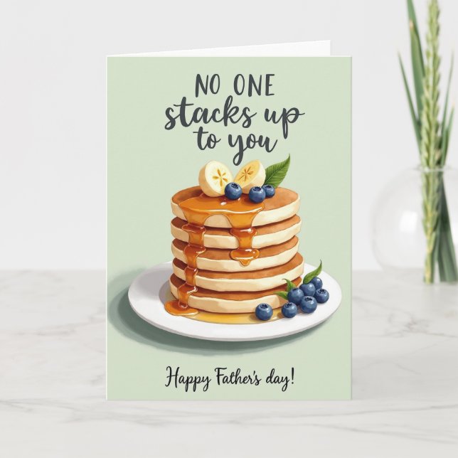 Sweet Fathers Day Griddle Cakes Card (Front)