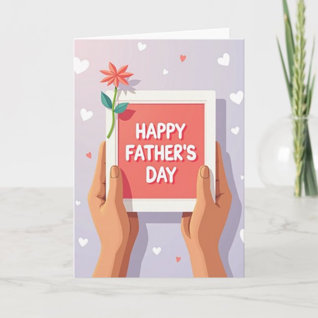 Sweet Fathers Day Hands Card (Front)