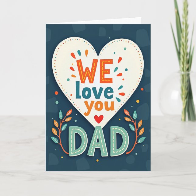 Sweet Fathers Day Heart Card (Front)