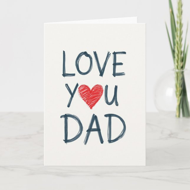 Sweet Fathers Day Heartfelt Card (Front)