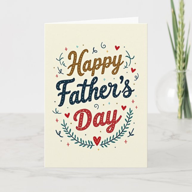 Sweet Fathers Day Oval Graphic Card (Front)