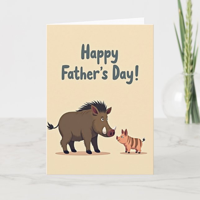 Sweet Fathers Day Piglet Card (Front)