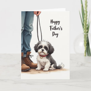 Sweet Fathers Day Pup Card