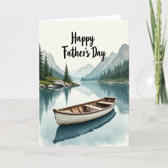 Sweet Fathers Day Rowboat Card (Front)