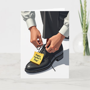 Sweet Fathers Day Shoe Laces Card