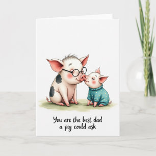 Sweet Fathers Day Snout Nuzzle Card