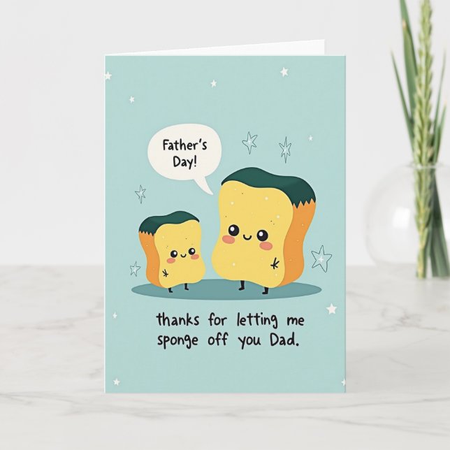 Sweet Fathers Day Sponges Card (Front)
