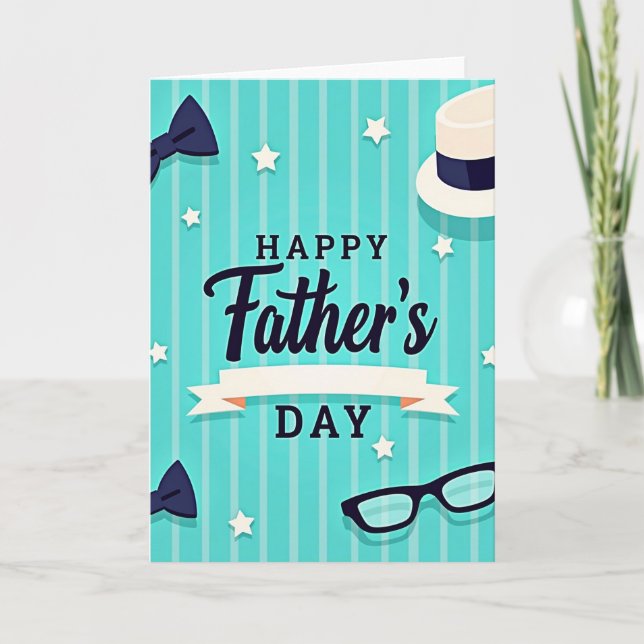 Sweet Fathers Day Stripes Card (Front)