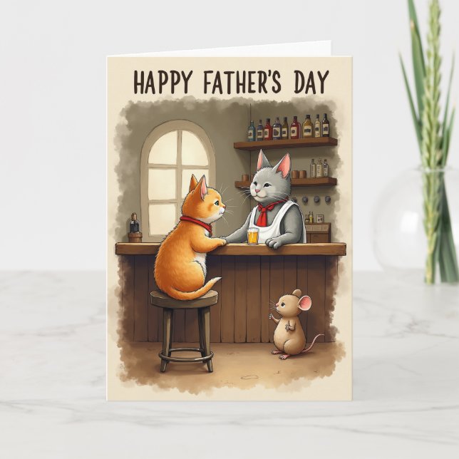 Sweet Fathers Day Tavern Card (Front)