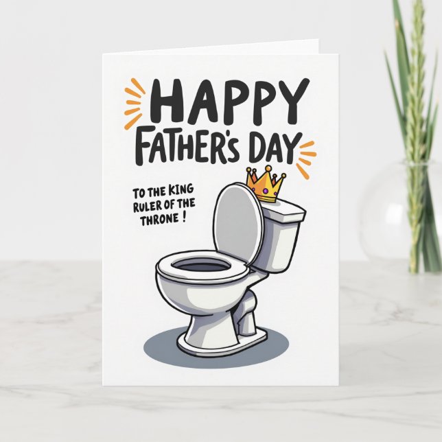 Sweet Fathers Day Throne Card (Front)