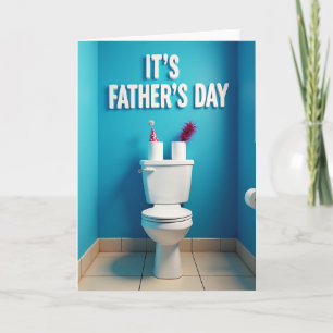 Sweet Fathers Day Toilet Card