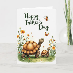 Sweet Fathers Day Turtle Walk Card