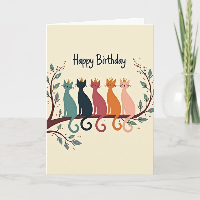 Sweet Felines Birthday Card (Front)