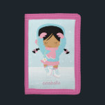 Sweet Figure Skating Girl Tri-fold Wallet<br><div class="desc">Personalise this cute figure skater wallet with your little one's name or any text of your choice for a one-of-a-kind gift she will love.</div>