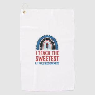 Sweet Firecracker Teacher Vintage Vector Shirt_1 Golf Towel