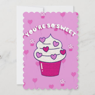 Sweet flat greeting card