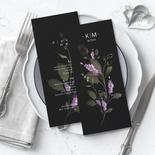 Sweet Floral Arch Wedding Menu V2 Lilac ID998 (Creator Uploaded)