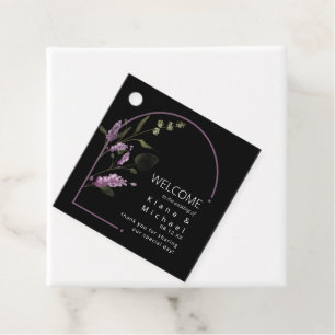 Sweet Floral Arch Wedding Welcome Lilac ID998 Favour Tags