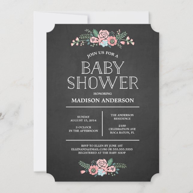 Sweet Floral | Baby Shower Invitation (Front)
