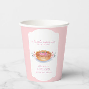 Sweet Floral Cutie Pie Raspberry Baby Shower Paper Cups