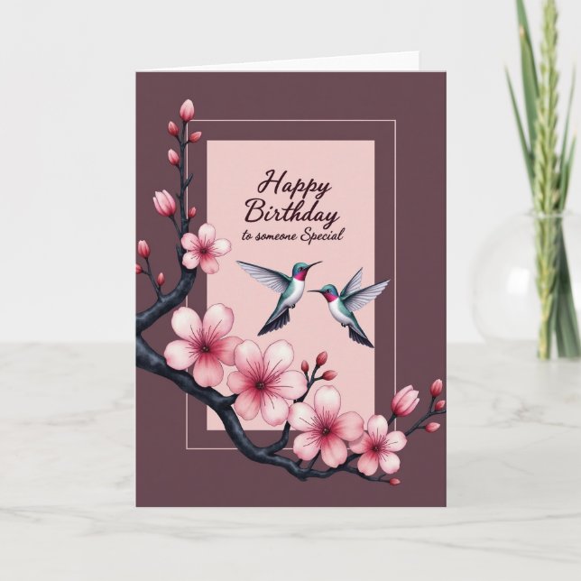 Sweet Floral Frame Birthday Card (Front)