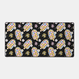 Sweet Floral Ice Cream – Whimsical Summer Pattern  Desk Mat