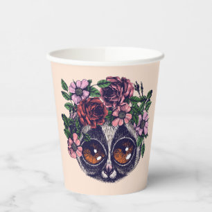 Sweet Floral Lemur Paper Cups