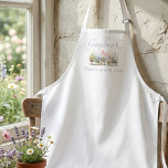 Sweet Floral Meadow Baking Apron<br><div class="desc">Gift a touch of garden charm with this elegant watercolor baking apron. The design features a colorful row of blooming potted flowers and meadow greens in soft pastel hues. It makes a perfect Mother's Day or birthday surprise for the grandma who loves to spend her time in the kitchen or...</div>