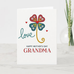 Sweet Floral Mothers Day Grandma Card
