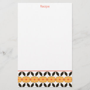 Sweet Floral Stationary In Peach and Coral Stationery