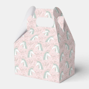 Sweet Floral Unicorn Pattern Favour Box