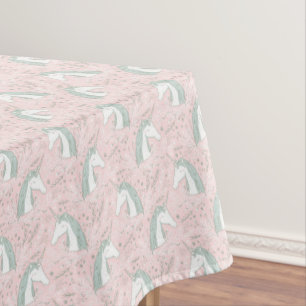Sweet Floral Unicorn Pattern Tablecloth