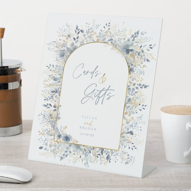 Sweet Floral Wedding Cards & Gifts ID1045 Pedestal Sign (In SItu)