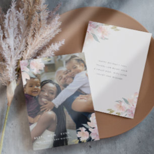 Sweet Floral with Message Photo Mother's Day Card