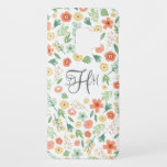 Sweet Florals Monogrammed Galaxy S3 Case<br><div class="desc">Cute and girly floral pattern design that can be customised with your monogram.</div>