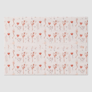 Sweet Flower Love Pattern Tissue Paper