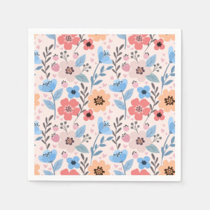 Sweet Flowers & Little Hearts Napkins