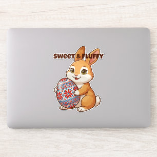 Sweet & Fluffy Bunny Vinyl Sticker