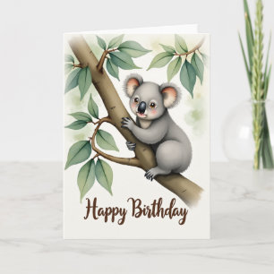 Sweet Fluffy Marsupial Birthday Card