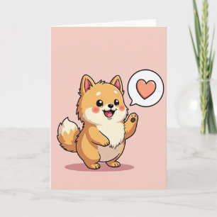 Sweet Fluffy Puppy Love Card
