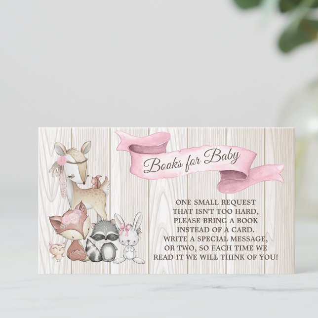 Sweet Forest Girl Woodland Book Request Business Card (Creator Uploaded)