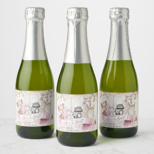 Sweet Forest Woodland Animal Mini Sparkling Wine L Sparkling Wine Label