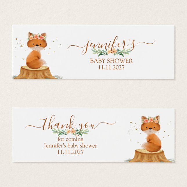 Sweet Fox Baby Blessing (Front & Back)