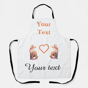 Sweet Fox, fox, love pixel art Apron