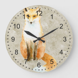 Sweet Fox Large Clock