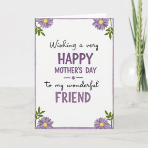 Sweet Friend Mothers Day Card