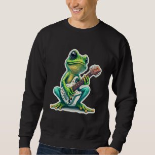 Sweet Frog Amphibian Guitar Rock Guitar Player Abs Sweatshirt