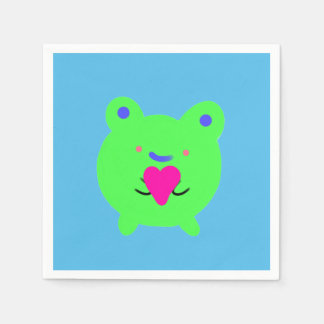 Sweet Frog with Heart Napkin